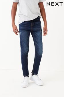Indigo Blue Jersey Stretch Jeans With Adjustable Waist (3-16yrs)