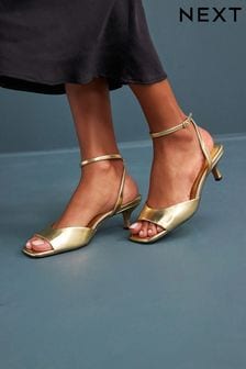 Gold Forever Comfort® Low Heeled Sandals