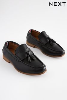 Black Tassel Smart Tassel Detail Loafers