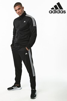 adidas 3 stripe poly tracksuit