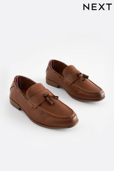 Tan Tassel Smart Tassel Detail Loafers