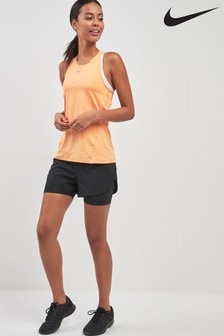 nike running eclipse 2 in 1 shorts in black