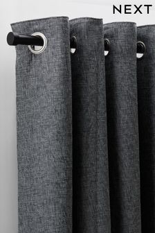 Black Black Stud Finial Extendable 28mm Curtain Pole Kit