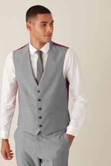 Light Grey Stretch Tonic Suit: Waistcoat