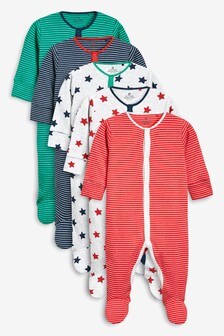 5 pack baby sleepsuits
