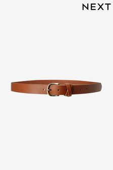Chocolate Brown Leather Jeans Belt