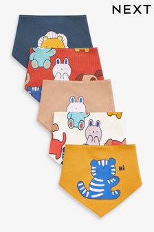 Muted Character Baby Bibs 5 Pack