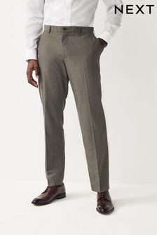 Neutral Textured Smart Trousers