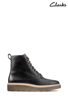 clarks short black boots