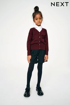 Burgundy Red Cotton Rich School V-Neck Cardigan (3-16yrs)