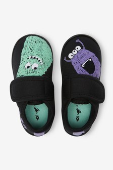 black monster slippers