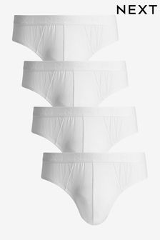 White Cotton Rich Briefs