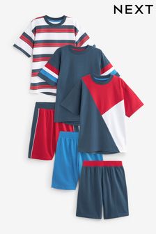Red/Blue/White Short Pyjamas 3 Pack (1.5-16yrs)