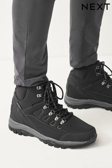 Black Waterproof Walking Boots