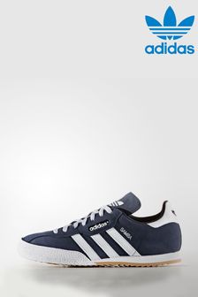 black adidas leather trainers