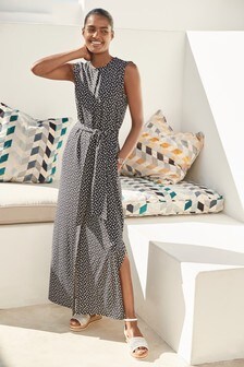 navy spot dress next