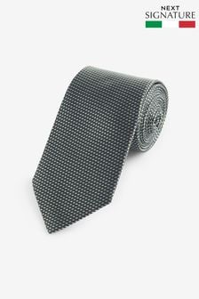 Forest Green Textured Signature Made In Italy Tie