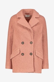 mint velvet pink boucle coat