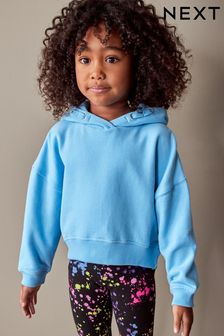 Blue Cropped Hoodie (3-16yrs)