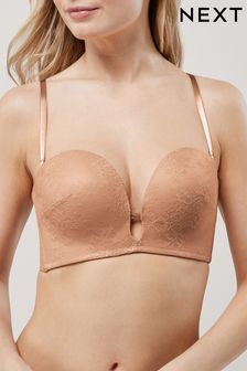 Nude Push-up U-Plunge Wired Strapless Bra