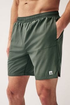 Khaki Green Active Gym Sports Shorts