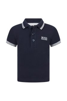 Boss Kidswear Baby Boys Navy Cotton Polo Shirt