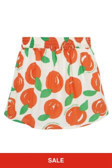 Stella McCartney Kids Girls Orange Cotton Skirt