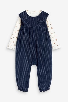 corded dungaree dress