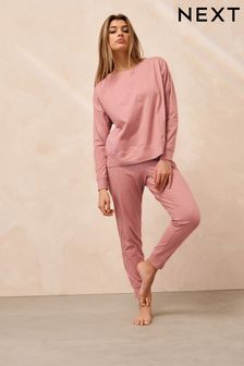 Pink Floral Cotton Long Sleeve Pyjamas