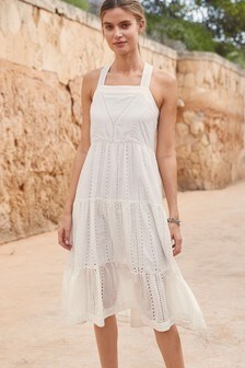 next white broderie anglaise dress