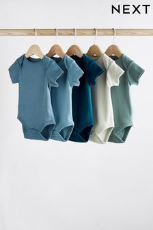 Petrol Blue Plain Baby Bodysuits