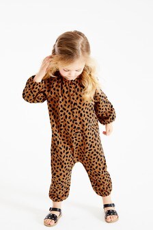 girls animal print jumpsuit