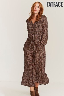 fat face black dress