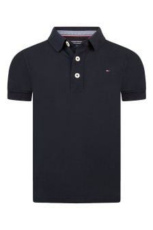 Tommy Hilfiger Boys Navy Organic Cotton Polo Top