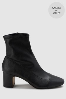 sock low heel boots