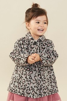 next girls leopard print coat