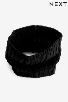 Black Ribbed Knitted Snood (1-16yrs)
