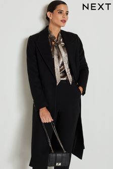 Black Revere Collar Coat