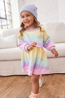 Rainbow Printed Sweat Dress (3mths-7yrs)