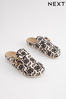 Monochrome Footbed Mule Slippers