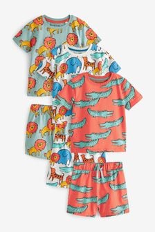 Bright Animal Short Pyjamas 3 Pack (9mths-12yrs)