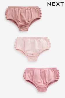 Pink 3 Pack Baby Knickers (0mths-2yrs)
