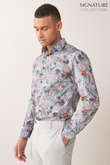 Longsleeve Floral 100Cotton Men Green 