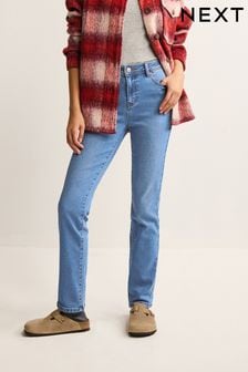 Mid Blue Cosy Brushed Slim Jeans