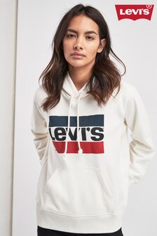 levis hoodie women's white