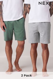 Grey/Sage Green Lightweight Jogger Shorts 2 Pack