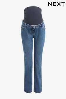 Dark Blue Maternity Straight Leg Jeans