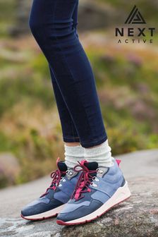Navy Blue Next Active Sports Signature Runner Style Hiker Trainers