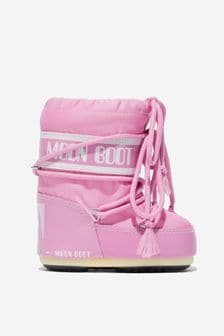 Moon Boot Girls Nylon Icon Snow Boots In Pink
