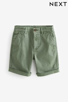 Khaki Green Washed Chinos Shorts (12mths-16yrs)